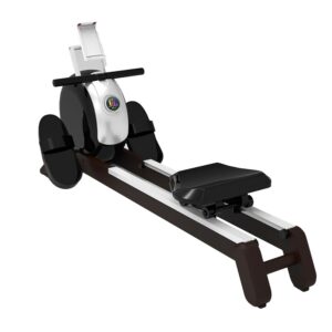 Magnetic Rowing Machine, Home Rower Machine with Smooth Quiet Resistance, Tablet Holder and Comfortable Seat Cushion, LCD Monitor (White and Black)