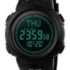 Men’s Military Sports Digital Watch with Survival Compass 50M Waterproof Countdown 3 Alarm Stopwatch
