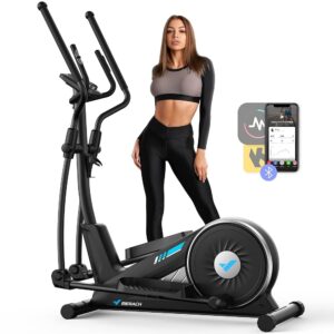 MERACH Elliptical Machine, Elliptical Exercise Machine for Home with Hyper-Quiet Magnetic Drive System, 16 Levels Adjustable Resistance, MERACH App, 350 LBS Weight Capacity