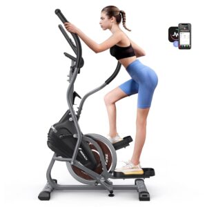 MERACH Elliptical Machines for Home, 3 in 1 Cardio Climber Stepping Elliptical Machine with MERACH APP Compact Elliptical Exercise Machine, & Stair Stepper Trainer, 16-Level...