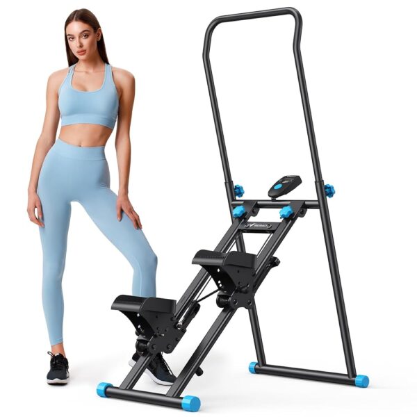 MERACH Vertical Climber, New Version Stair Stepper for Home Gym Exercise, Sliding Machine for Full-Body Workout, Compact Folding Cardio Exercise Climber with Adjustable Step...