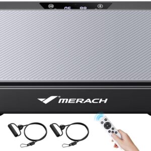 MERACH Vibration Plate Exercise Machine, Vibration Plate for Lymphatic Drainage, Relieve Pain and Help Sleep, Fat Burning and Weight Loss for Women, Men, Seniors (Black)