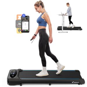 MERACH Walking Pad, Quiet Under Desk Treadmills for Home, Portable Walking Treadmill with Magnetic Remote Control, LED Display, APP