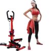 Mini-Stepper Swing Stepper Home Twist Stepper Multifunction Stair Step Machiner Mute Workout Fitness Machine Sport Exercise Gym with Resistance Bands