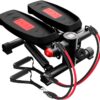 Mini Stepper with Resistance Bands,Stair Steppers for Exercise at Home,Twist Stepper, Stair Stepper Machine with 300 lbs Weight Capacity