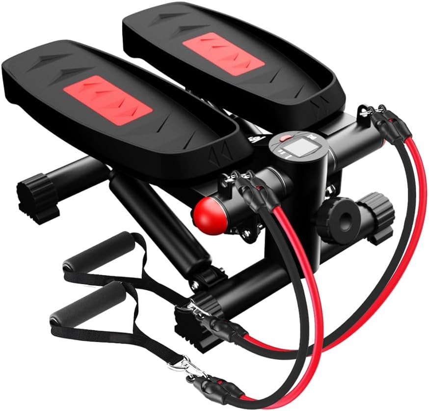 Mini Stepper with Resistance Bands,Stair Steppers for Exercise at Home,Twist Stepper, Stair Stepper Machine with 300 lbs Weight Capacity Mini Stepper with Resistance Bands,Stair Steppers for Exercise at Home,Twist Stepper, Stair Stepper Machine with 300 lbs Weight Capacity