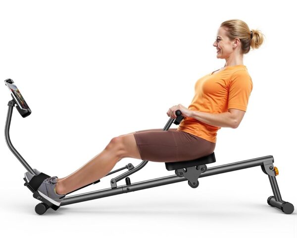 Niceday Hydraulic Rowing Machine, Rowing Machine for Home, Foldable Rowing Machine with 16-Level Resistance, 300LBS Weight Capacity and Adjustable Phone Holder Tube