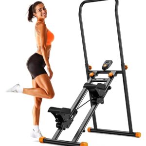 Niceday Vertical Climber, Stair Climber for Full-Body Workout, Compact & Foldable Cardio Exercise Stepper Machine with Extended Step Range, Adjustable Handlebar & Pedals, 300LBS...