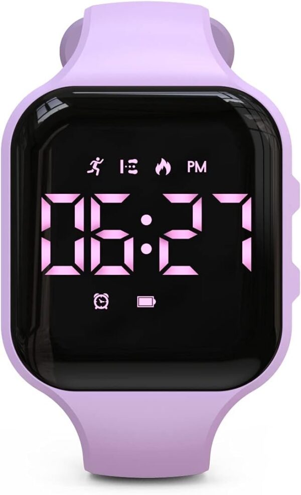 Non-Bluetooth Led Fitness Tracker Watch,Digital Pedometer Watch,with Step Counting/Distance/Calories/Stopwatch/Alarm Clock, Great Gift for Kids Teens Girls Boys Xmas