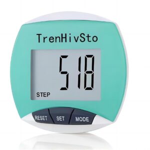 Pedometer for Walking Steps and Miles,Simple Step Counter Clip on Pedometer for Walking Steps and Miles Step Mile Tracker for Running Women Men Kids Seniors,TrenHivSto