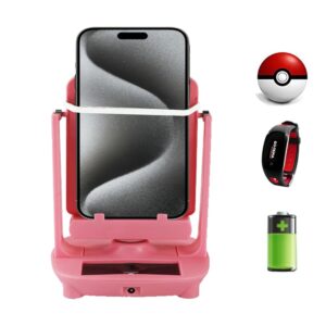 Phone Swing Step Counter Pedometer Compatible with Go Poke Ball Plus,Cellphone Accessories with USB Cable HIgh Silent Version for Walking (Supports 2 Phones Below 7.2 inches)