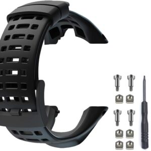 Picowe Watch Band Strap, Soft Rubber Watchbands Replacement Kits, Adjustable Size Watch Accessories Compatible with Suunto Ambit 1/2/2S/2R/3Sport/3Run/3PEAK