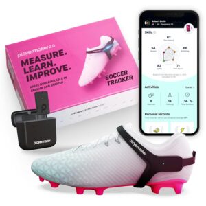 Playermaker 2.0 Smart Soccer Tracker for Cleats, 25+ Technical & Physical Soccer Training Metrics, 12 Month Access to Playermaker Technology App Included, Next-Level Precision...
