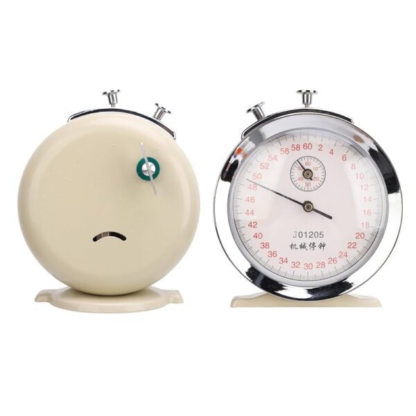 Pomya Mechanical Stop Watch, Round Dial 0.2s 60 Second Mechanical Stopwatch, Sports Count Timer for Physical Experiments Running Cycling J01205, Chronograph Running Timer Handheld