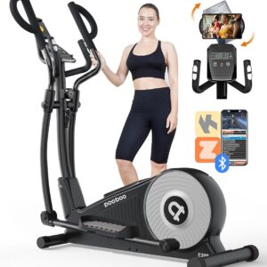 pooboo Elliptical Machine, Elliptical Machines for Home Use with Hyper-Quiet Magnetic Driving System, 16-Level Adjustable Resistance, with LCD Monitor & Rotatable Tablet Stand,...