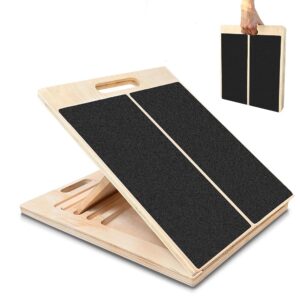 Portable Slant Board for Calf Stretching Squats Calf Stretcher Physical Therapy Equipment Adjustable Incline Board for Knees Ankle Heel Feet Leg (Large)