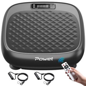 POWET Vibration Plate Exercise Machine, Whole Body Workout Waver Vibration Plate for Lymphatic Drainage with 5 Setting Modes, 99 Speed Levels for Weight Loss, Shaping, Toning