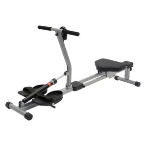 Professional Home Rowing Machine, Foldable Rowing Exercise Machine, Hydraulic Rowing Machine with LED Meter, 3 Adjustable Height & 12 Drag Force, Use for Gyms, Sports Fields