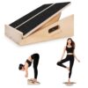 Professional Wooden Slant Board - Balance Board & Squats Calf Stretcher 2 in 1 Adjustable Incline Stretch Wedge Physical Therapy Slant Boards for Calf Ankle and Foot…