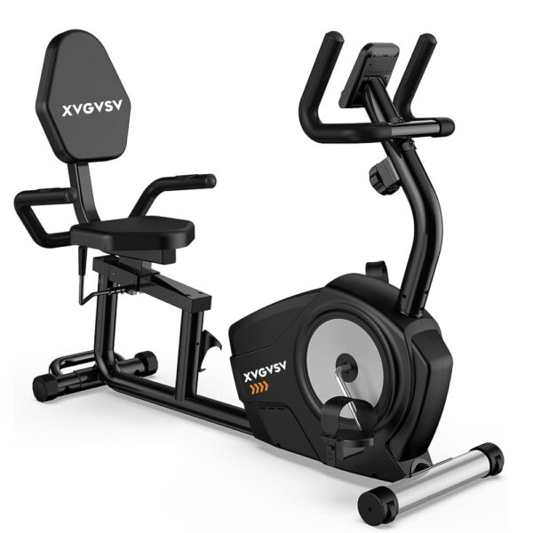 Recumbent Exercise Bike, Recumbent Stationary Bike for Home, Recumbent Bike with 400LB Weight Capacity Whisper-Quiet 16 Levels Magnetic Resistance Heart Rate Handle and...