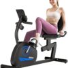 Recumbent Exercise Bike, Stationary Bikes for Home Magnetic Recumbent Bike with Adjust Seat for Adults Seniors, 300LB Capacity & 8-level Resistance, LCD Monitor and Heart Rate...