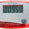 Red Portable Counter Mini Digital LCD Pedometer Sports Walking Running Step Counter Meter Walking Distance Miles, Calorie Counter, Daily Target Monitor, Exercise Time