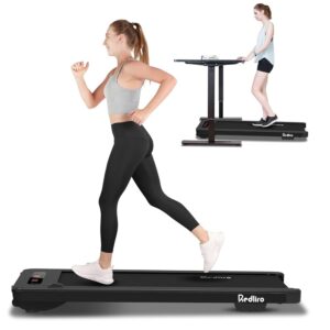 REDLIRO Walking Pad, Under Desk Treadmill 300 lb Capacity Motorized Portable Treadmill Compact, Sturdy Mini Treadmill for Small Space with Remote Control, LED Display for Home &...