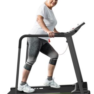 Redliro Walking Treadmill for Senior with Long Handrail, 300 lbs Capacity, Recovery Fitness Exercise Machine Foldable Treadmills for Home with Holder LCD Display, Holder for...