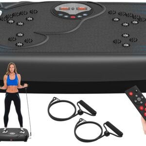RELIFE REBUILD YOUR LIFE Vibration Plate Exercise Machine Fitness Platform Full Body Shaker Workout Vibrate Stand Board Lymphatic Drainage Shaking for Weight Loss Fat Burner at...