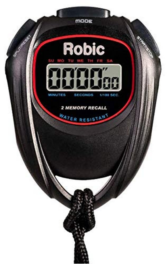 Robic Easy to Use High Precision Stopwatch, Black Robic Easy to Use High Precision Stopwatch, Black