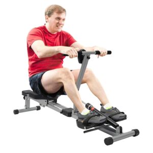 Rowing Machine for Home Use, Compact Adjustable Hydraulic Rower Machine with LED Meter,Foldable Rowing Exercise Machine 264.55Loading Capacity