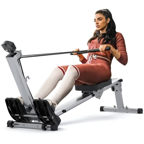 Rowing Machine for Home Use, Row Machine Rower with Adjustable Resistance, Hyper-Quiet Rower Machine Supports 300LBS…