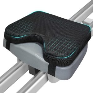 Rowing Machine Seat Cushion, MERACH Rower Seat Cushion, 2 Strap Fixation, Custom Memory Foam, Washable Cover, Ideal for Concept2 and Other Rowing Machines - Rower Accessories...