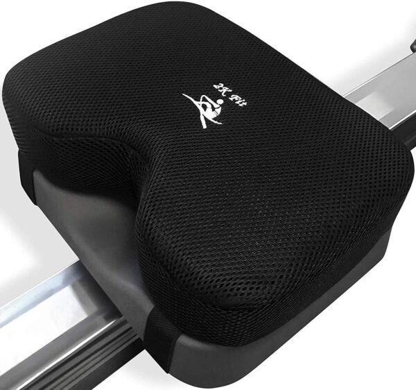 Rowing Machine Seat Cushion (Model 2) for The Concept 2 Rowing Machine with Custom Memory Foam, Washable Cover, and Straps- Concept 2 Rower, Recumbent Stationary Bike,...