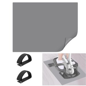 Silicone Non Slip Workout Mat for Under Desk Elliptical Mat, Ellipse Leg Exerciser Machine Pad(23.6 * 21.6 in)