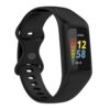 Silicone Sport Band Compatible with Fitbit Charge 6/Charge 5 Band with Case for Soft Silicone Strap with Shatter-Resistant Protective for Charge 5/Charge 4/3 Advanced Fitness...