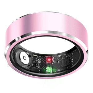 Smart Ring Health Tracker, Sleep Tracker Ring with Heart Rate, Waterproof Fitness Ring for Activity Monitoring/Steps/Distance/Calories,Air Gestures,Up to 7-Day Battery, for iOS...