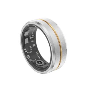 Smart Ring X1 for Men and Women, Night Sleep Tracker Ring, Health Tracker, Fitness Tracker, Heart Rate, IP68 Waterproof Smart Health Ring (Gold Plating 1, 10)