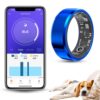 Smart Ring X1 for Men and Women, Sleep Tracker, Health Tracker, Fitness Tracker, Heart Rate, Shake and take Photos, Waterproof, Health Tracking (Blue, #11-64.6mm/2.54in)