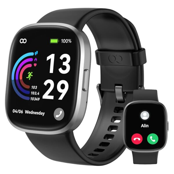 Smart Watch(Answer/Make Call), 1.83'' HD Smart Watches for Men Women, IP68 Waterproof Fitness Tracker with Heart Rate Blood Oxygen Sleep Monitor Step Calorie Counter Pedometer...