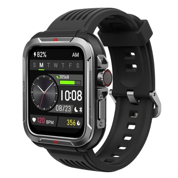 Smart Watch with Answer/Make Calls, Metal Frame 1.8" Alexa Built-in Fitness Tracker with IP68 Waterproof/100+ Sports Modes/Heart Rate/SpO2/Stress/Sleep Monitor for Men/Women for...