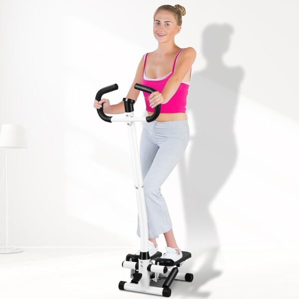 Stair Stepper for Exercises, Fitness Smart Twist Stair Stepper Machine with Handlebar, Steppers for Exercise at Home for Climbing Exercise, Height Adjustment