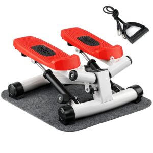Stair Stepper for Home Exercise, 400LB Twist Steppers for Exercise with Resistance Bands, Mini Stepper Exercise Machine, Full Body Cardio Workout