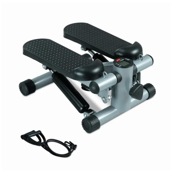 Stair Steppers for Exercise at Home with Resistance Bands, Hydraulic Fitness Stepper for Full Body Workout, Mini Stepper with LCD Monitor, 220LBS Weight Capacity