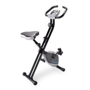 Stamina Folding Exercise Bike 182 - Foldable Exercise Bike with Smart Workout App, Stationary Bike for Home Workout - Up to 250 lbs Weight Capacity Black