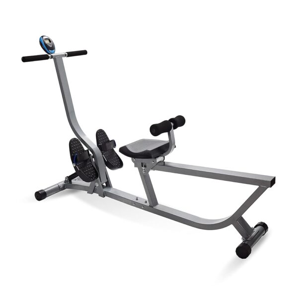 Stamina Hydraulic Rower Machine with Smart Workout App - Rowing Machine with Adjustable Resistance for Home Gym Fitness
