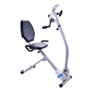 Stamina Seated Upper Body Exercise Bike - Smart Workout App, No Subscription Required Gray
