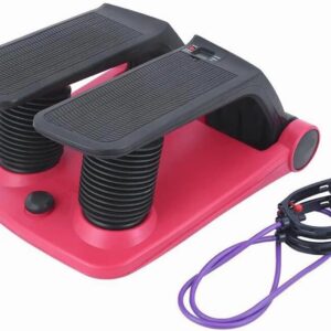 Stepper Climber Fitness Machine, Air Stair Climber Stepper Machine, Cardio Training Step Climber Machine Adjustable Fitness Exercise Machine Resistance Bands, Comfortable Foot...