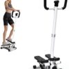 Stepper with Handlebar, Stair Stepper for Exercises for Leg Workout, 300LB Weight Capacity, Super Quiet Space-Saving Home Cardio Machine Suitable