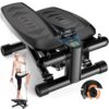 Steppers for Exercise at Home, Adjustable Pedal Height Stair Steppers with Resistance Bands for Home Fitness, Mini Steppers with 330LBS Loading Capacity, Exercise Equipment with...